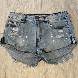 One Teaspoons Kids Denim Blue Shorts